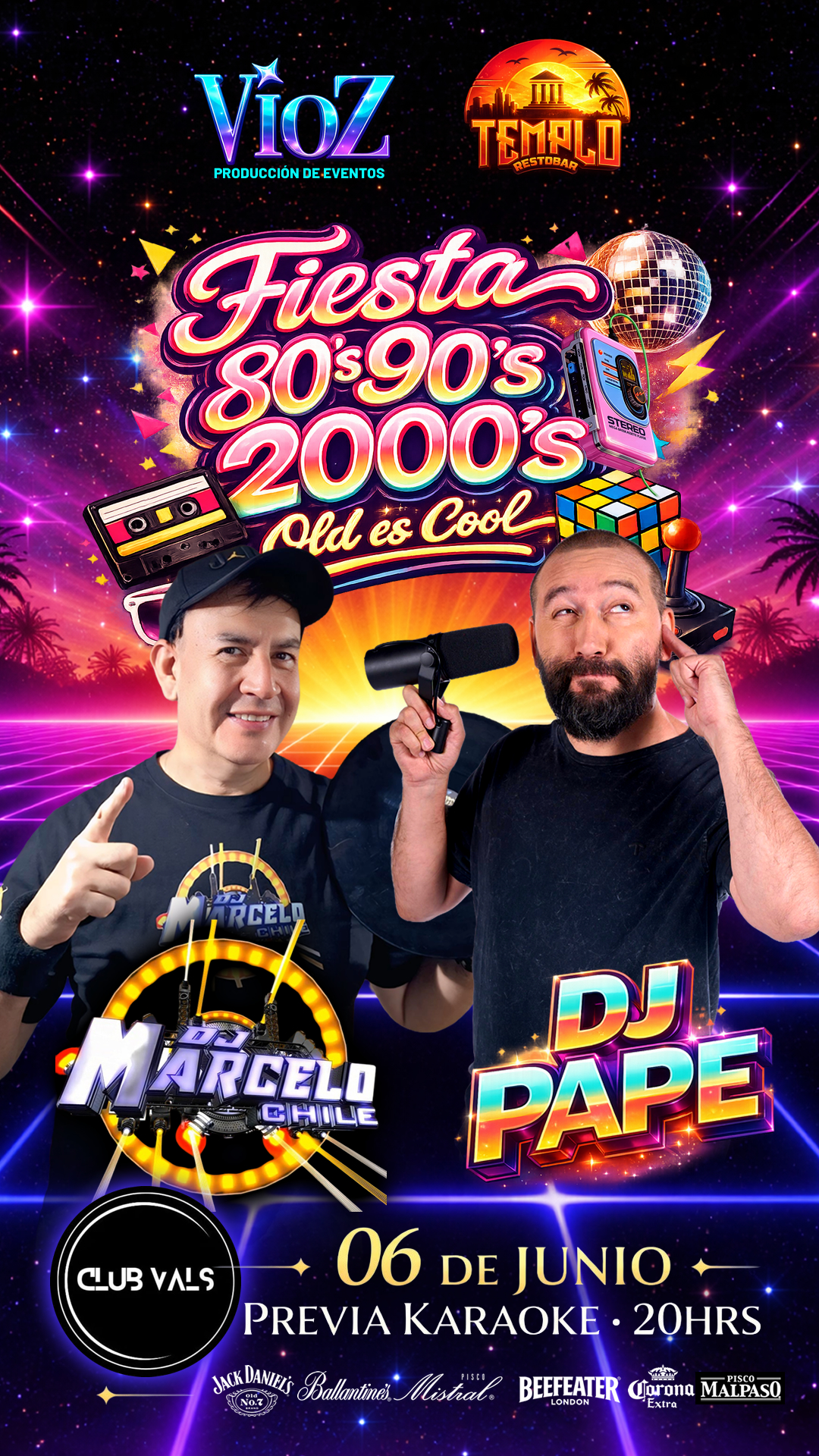 Afiche de Fiesta 80's 90's